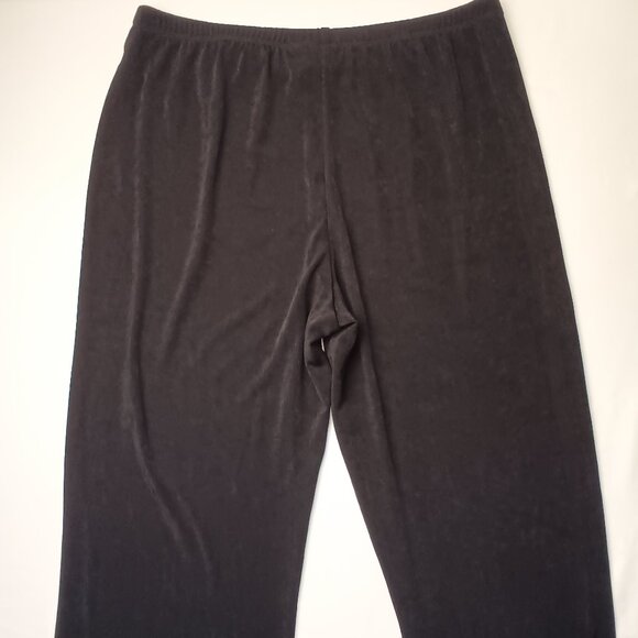 Chico's Travelers Knit Wide Leg Pants Size XL/16 Short High Rise Black Color - Picture 3 of 9